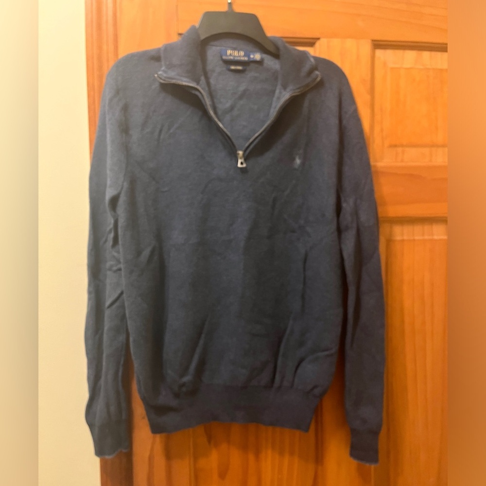 Men’s Navy Polo by Ralph Lauren Sweater. Size medium